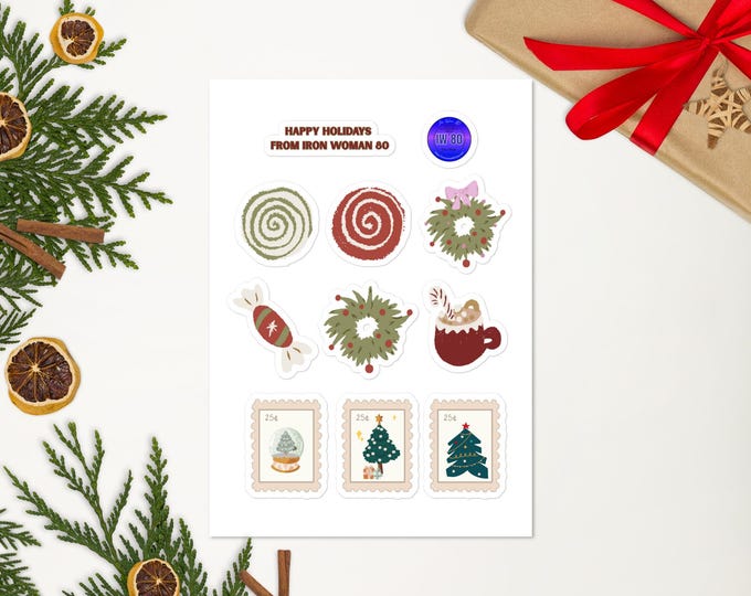Cute Christmas Holiday pack Sticker sheet