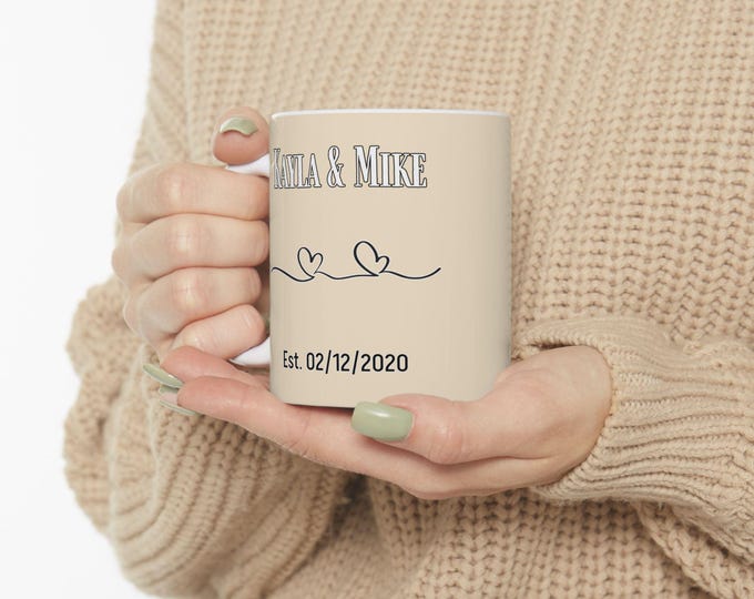 Couples Custom Date Mug | Ceramic Mug (11oz, 15oz)