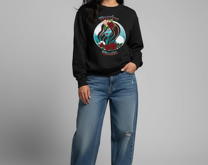 Warrior Woman 2501 Sweatshirt | Unisex Heavy Blend™ Crewneck | Indigenous Strength Shirt | Cozy Bold Pullover | Gift for Her or Him