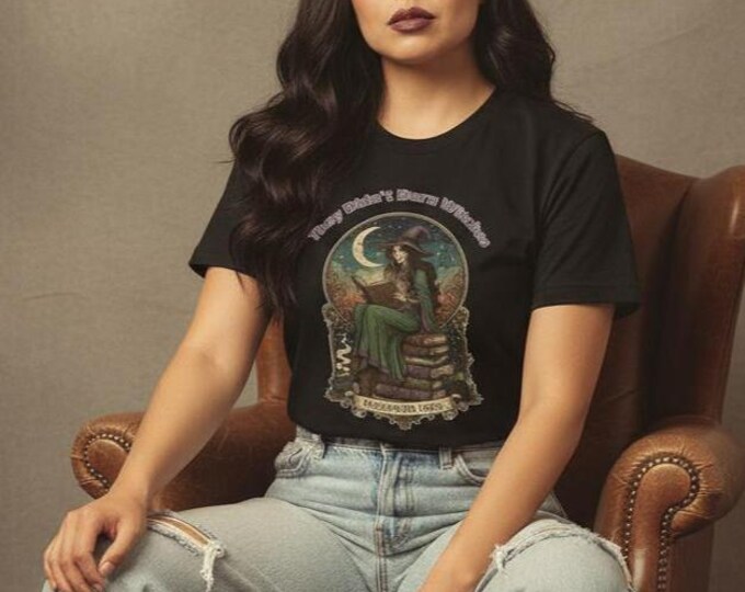 Witchy Graphic Tee, Unisex Cotton T-Shirt, Spooky Fashion, Witch Lover Gift, Halloween Style, Casual Streetwear