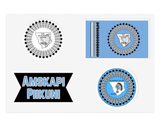 Blackfeet Nation -Themed Sticker Sheets - Vintage Inspired, Journal Decor, Scrapbooking Essentials, Gift for Students, Souvenir