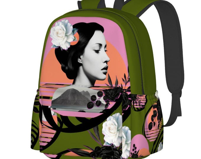 Minimalist Abstract Oxford Backpack - Large Capacity Travel Daypack