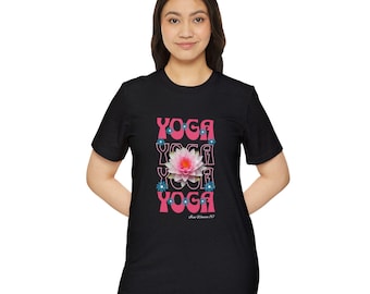Eco-Friendly Yoga T-Shirt, Organic Cotton Tee for Yogis, Mindfulness Clothing, Gift for Yoga Lovers, Sustainable Fashion