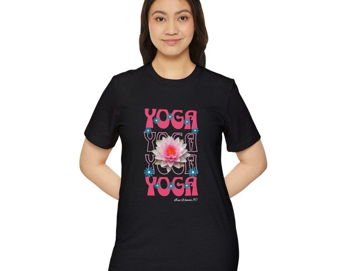 Eco-Friendly Yoga T-Shirt, Organic Cotton Tee for Yogis, Mindfulness Clothing, Gift for Yoga Lovers, Sustainable Fashion