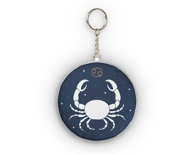 Cancer Zodiac Crab Mini Plush Keychain | Custom Shape Plush Keychain