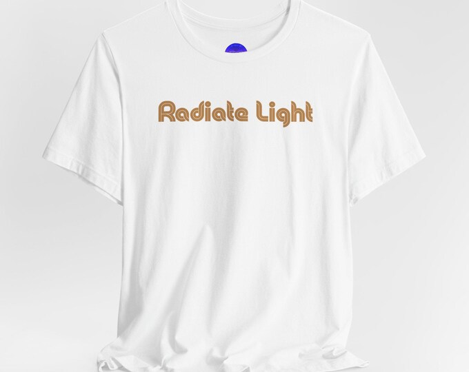 Radiate Light text The Sun Tarot tee | T-Shirt, retro rounded font, minimalist design