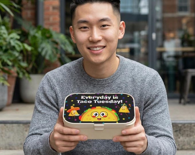 Everday is Taco Tuesday! Kids Bento Box with Band and Utensils