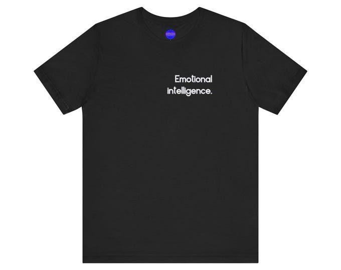 Emotional Intelligence Cancer Zodiac graphic tee T-Shirt | Minimal text design, black