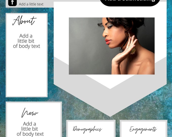 Green themed 3 page media kit
