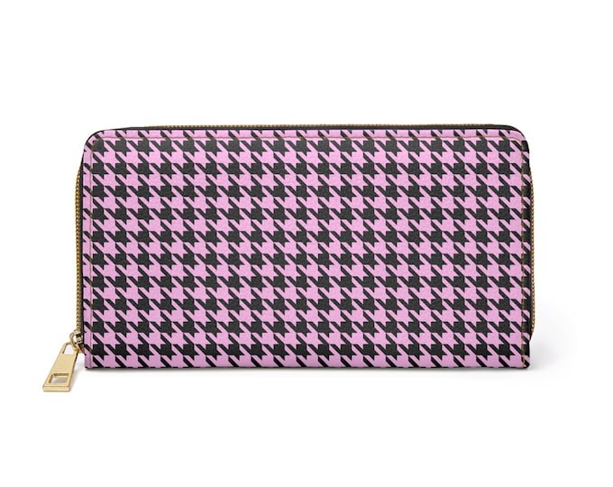 Pink and Black Zipper Wallet