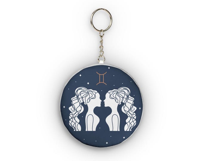 Gemini Twins Zodiac Keychain | Mini Plush Keychain