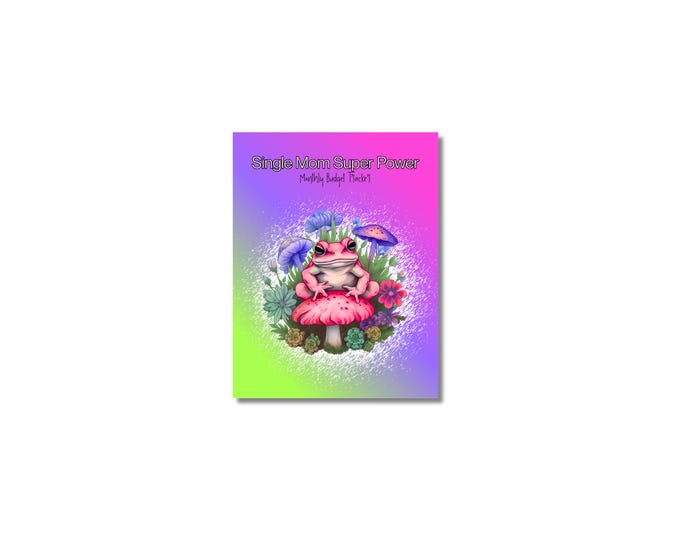 Cottagecore 5 Budget | Single Mom Super Power Success Kit Printable Money Tracker & Finance Journal| Frog and Mushroom Aesthetic Planner PDF