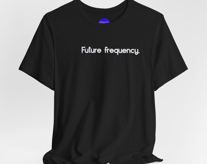 Future frequency  Aquarius Zodiac Tee | Minimal Text Graphic, Tech Vibes