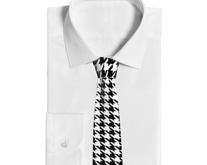 Houndstooth Men’s Ties, Black and White