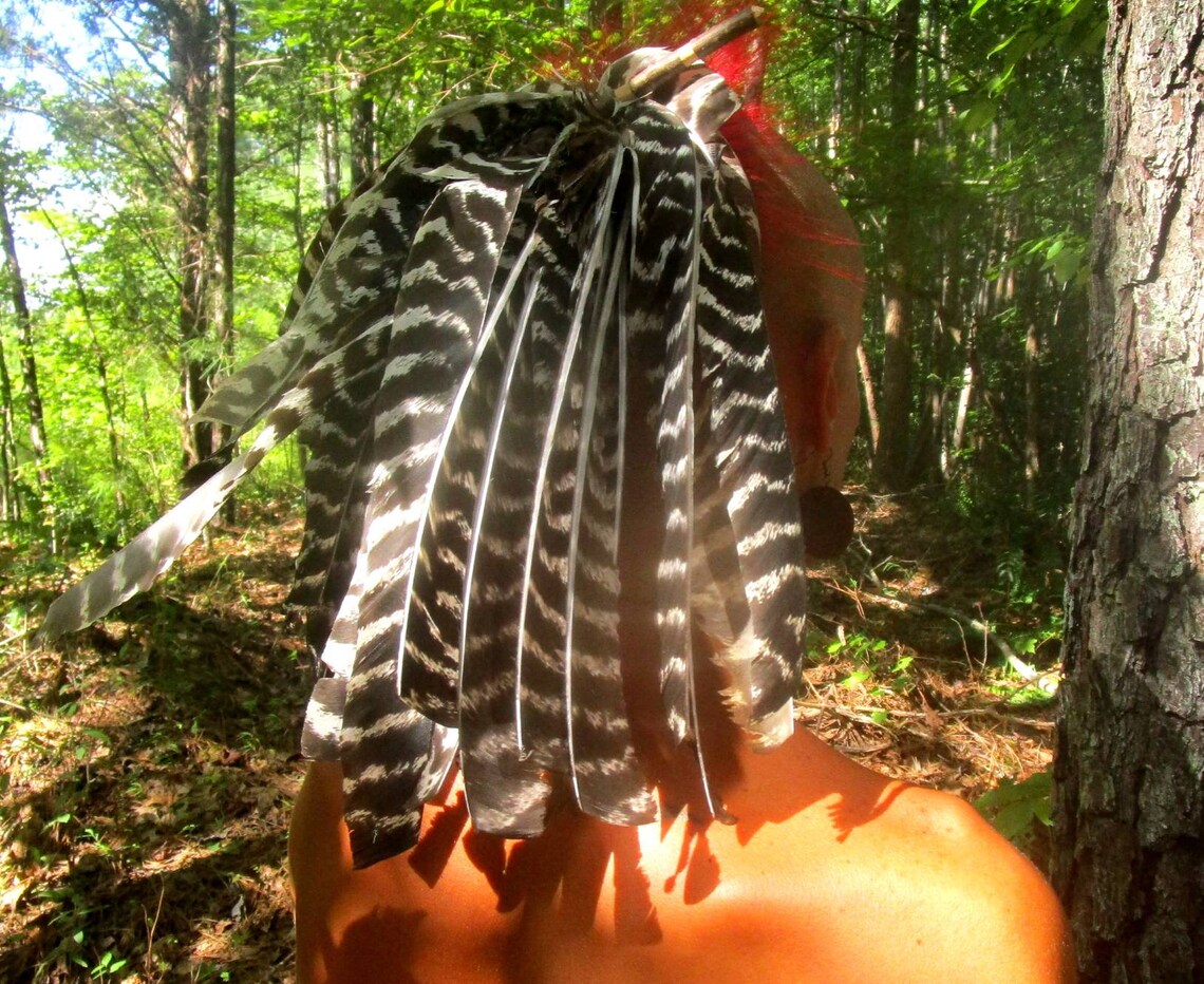 Eastern Woodlands Turkey Feather Hair Roach Etsy