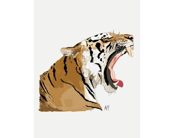 Tiger - A5 Art Print