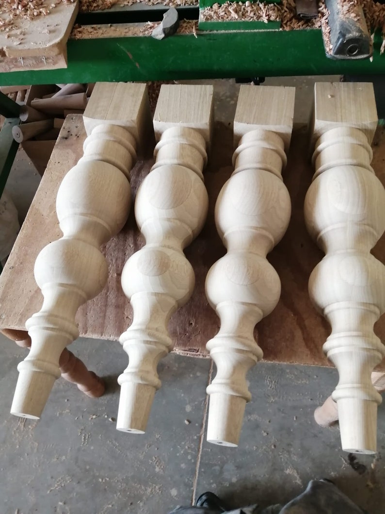 Table Legs Wooden Turned Table Legs French Legs Turned Etsy