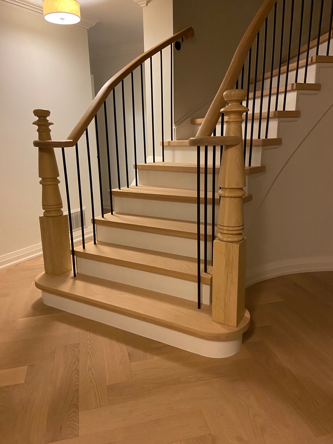 Newel Post Newel Posts Stairs Newel Cup Custom Ladder Etsy