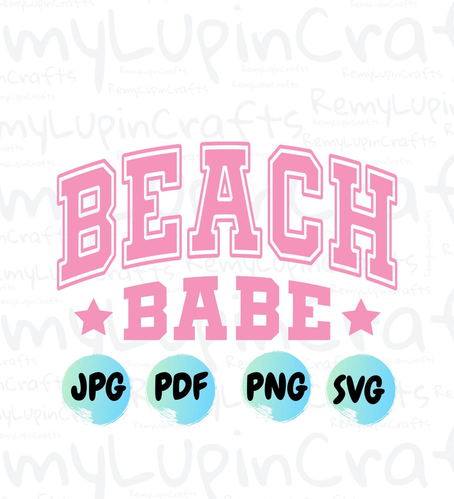 Beach Babe SVG: Summer Shirt Design (Digital Download) - Thumbnail 2