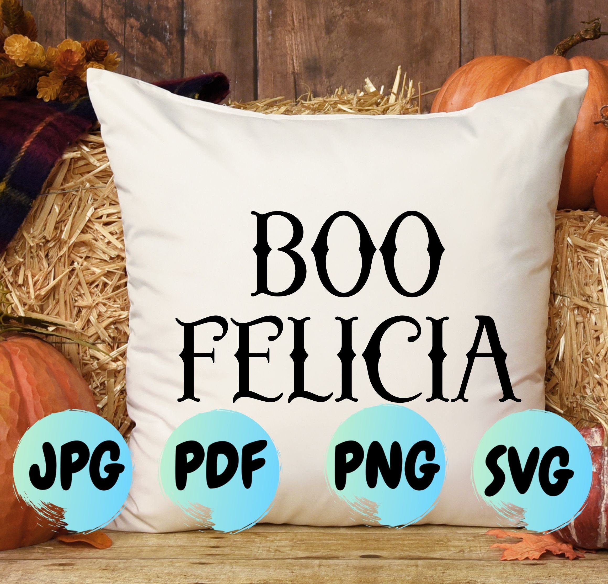 Halloween SVG Cut Files: Boo Felicia T-Shirt Design (Instant Download) - Thumbnail 4