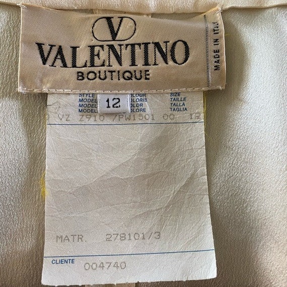 Vtg Valentino satin & laceTuxedo Embellished top - image 7