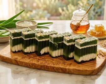 Botanical Aloe Vera Honey Oatmeal Soap | Fragrance-Free Sensitive Skin Bar