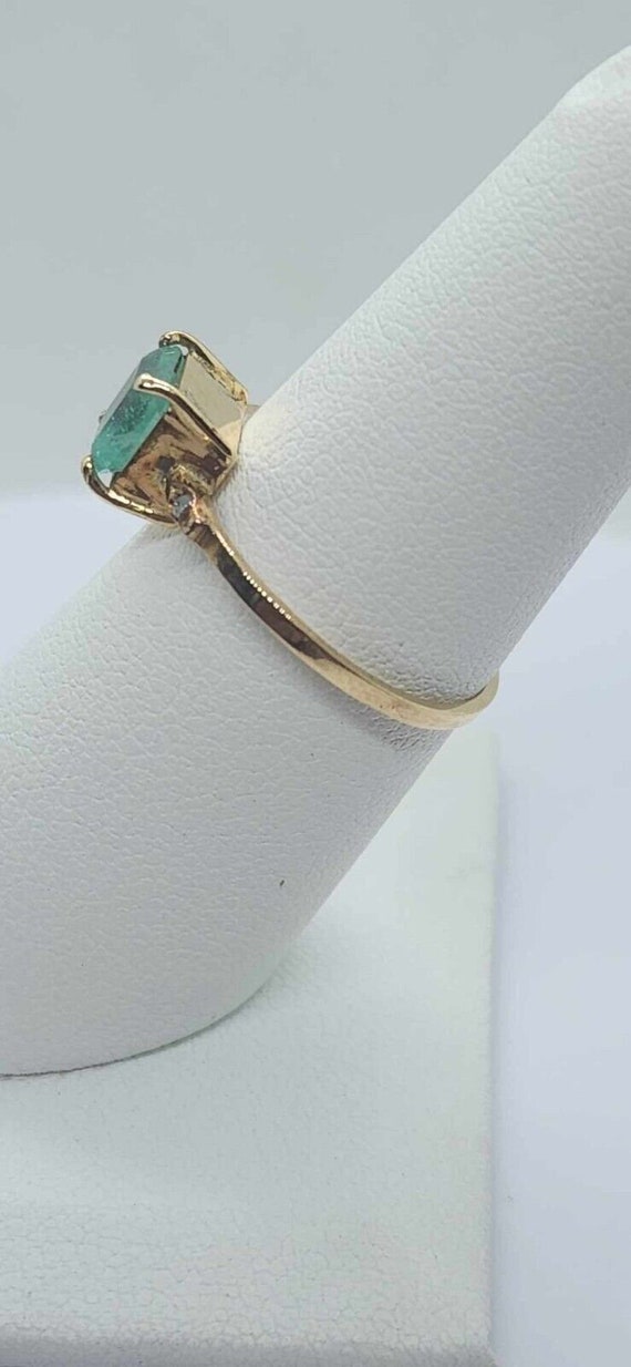 Natural Colombian Emerald Womens Ring 18K Yellow … - image 3