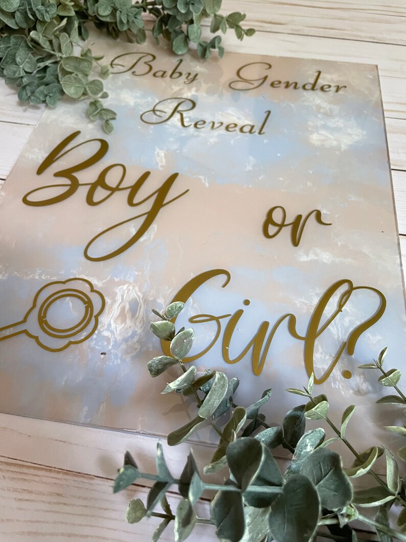 Baby Gender Reveal, Baby Shower, Acrylic Signs, Event Signs. Etsy
