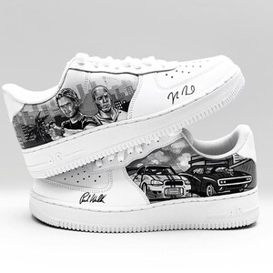 Diseño de dibujo dibujado personalizado Nike Air Force 1 | Etsy España
