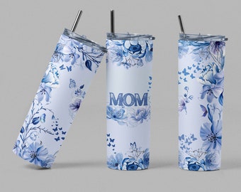 MOM Tumbler , 20 OZ Skinny Tumbler PNG ,Mother's Day Tumbler , Mom gift , Sublimation Design Straight & Tapered , Png Digital Download.