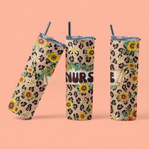 Nurse Tumbler, 20 OZ Skinny Tumbler PNG, Sublimation Design Straight & Tapered PNG Digital Download