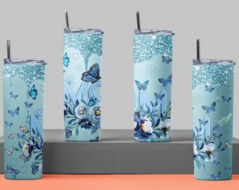 Mom Wrap Tumbler ,Mother's Day Tumbler,20 oz skinny Tumbler PNG, Birthday Gift,Sublimation Design straight & tapered ,PNG Digital Download.