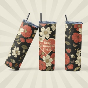 Grandma Wrap Tumbler ,Grandma Gift , 20 OZ Skinny Tumbler png , Birthday gift ,Sublimation Design Straight & Tapered ,PNG Digital Download.