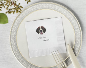 Custom Dog Wedding Napkins