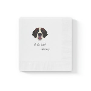 Custom Dog Wedding Napkins image 2