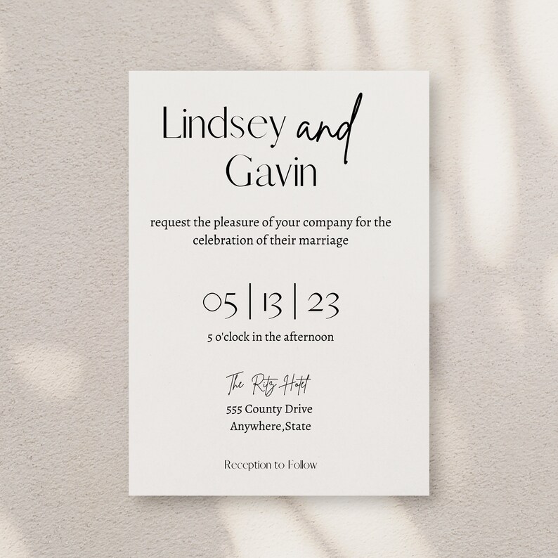 Minimalistic Wedding Invitations Envelopes image 1