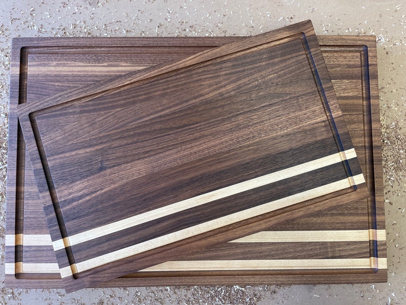 Beautiful Walnut and Maple Edge Grain Cutting Boards With Free Shipping, Handmade in the USA Etsy