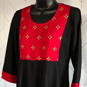 Pure Cotton Mirror Work Designer Anarkali Kurti