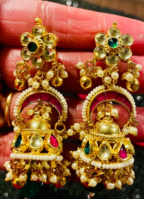 Ruby Necklace/1 Gram Gold Necklace Set/south Indian Necklace/diamond CZ  Necklace/wedding Jewelry/south Indian Jewelry/sabyaschi Necklace - Etsy