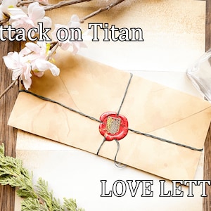 Carta de amor de personagem de anime AOT