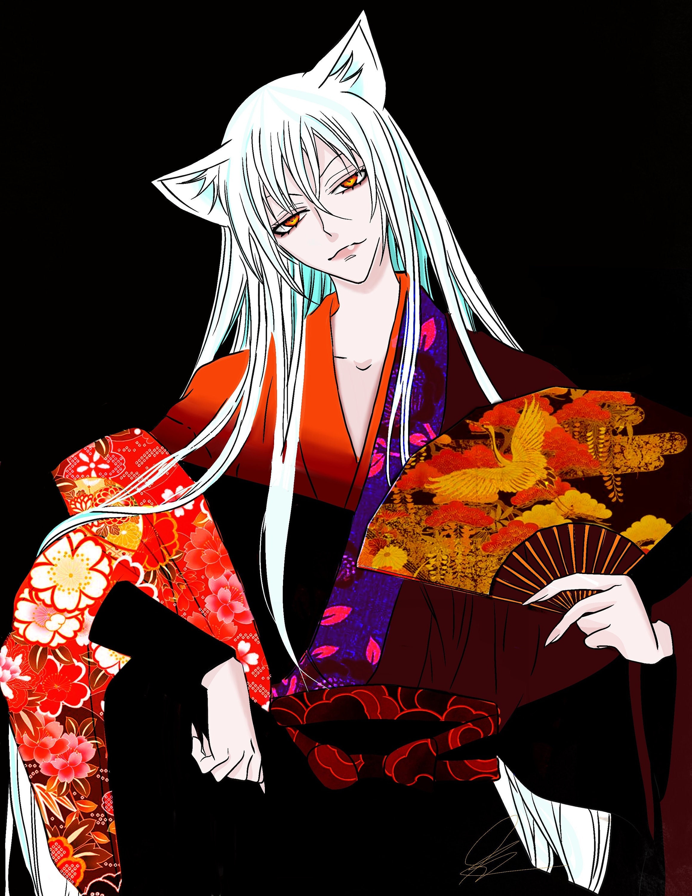 Anime Kamisama Ni Natta Hi Kyouko Izanami 4 70x70cm Modern Canvas Art Print  : : Home & Kitchen