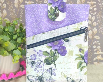 Book Tablet Sleeve Bag Carrier | Book Sleeve with Slip pocket and zipper pocket | Bookish Gifts for women | Teachers and Booklover Gift