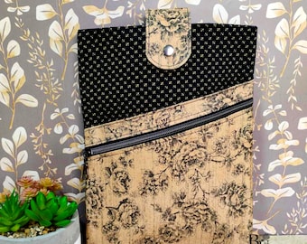 Book Tablet Sleeve Bag Carrier | Book Sleeve with Slip pocket and zipper pocket | Bookish Gifts for women | Teachers and Booklover Gift