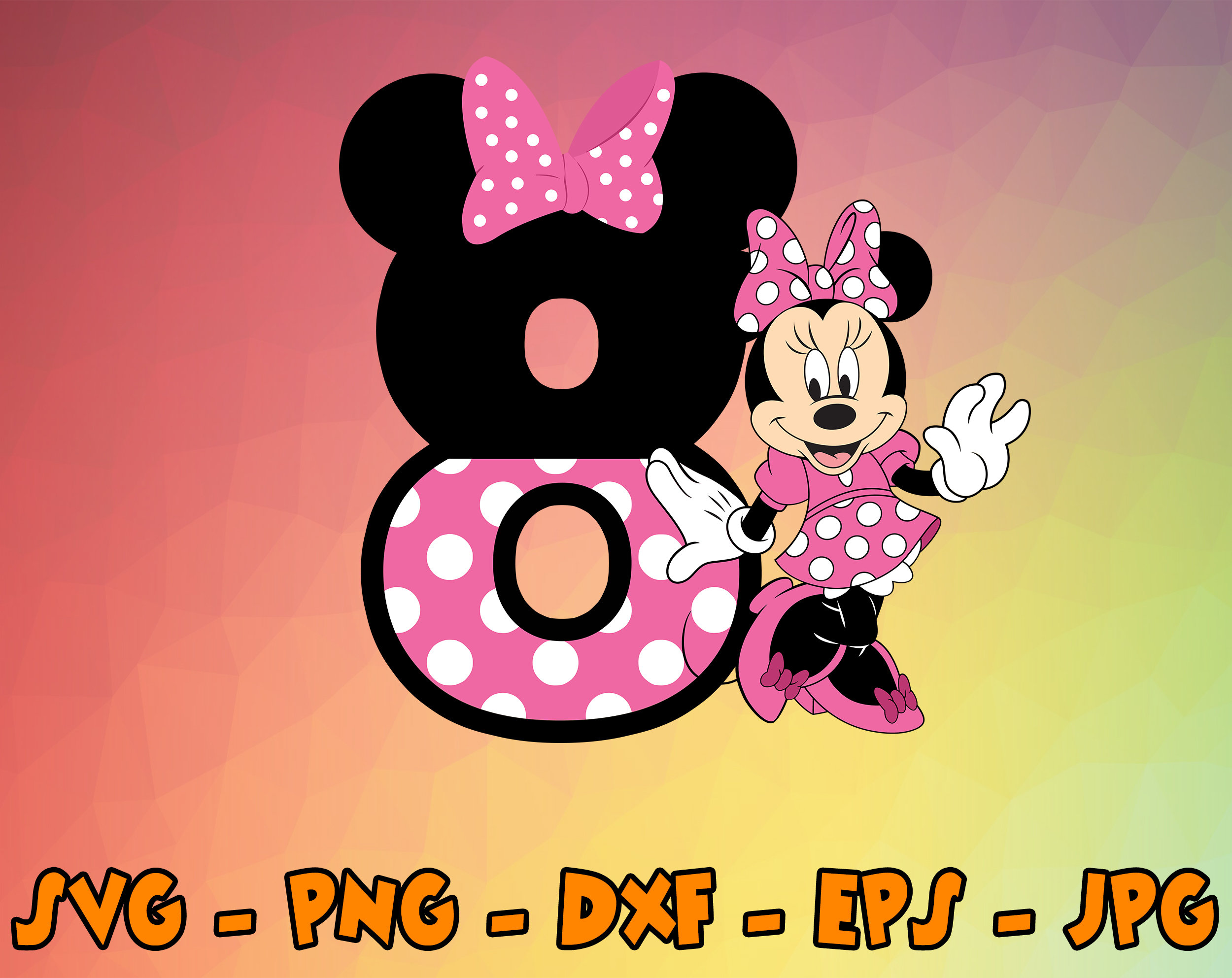 Birthday Minnie Mouse Svg, Cupcake Toppers, Cupcake Pick
