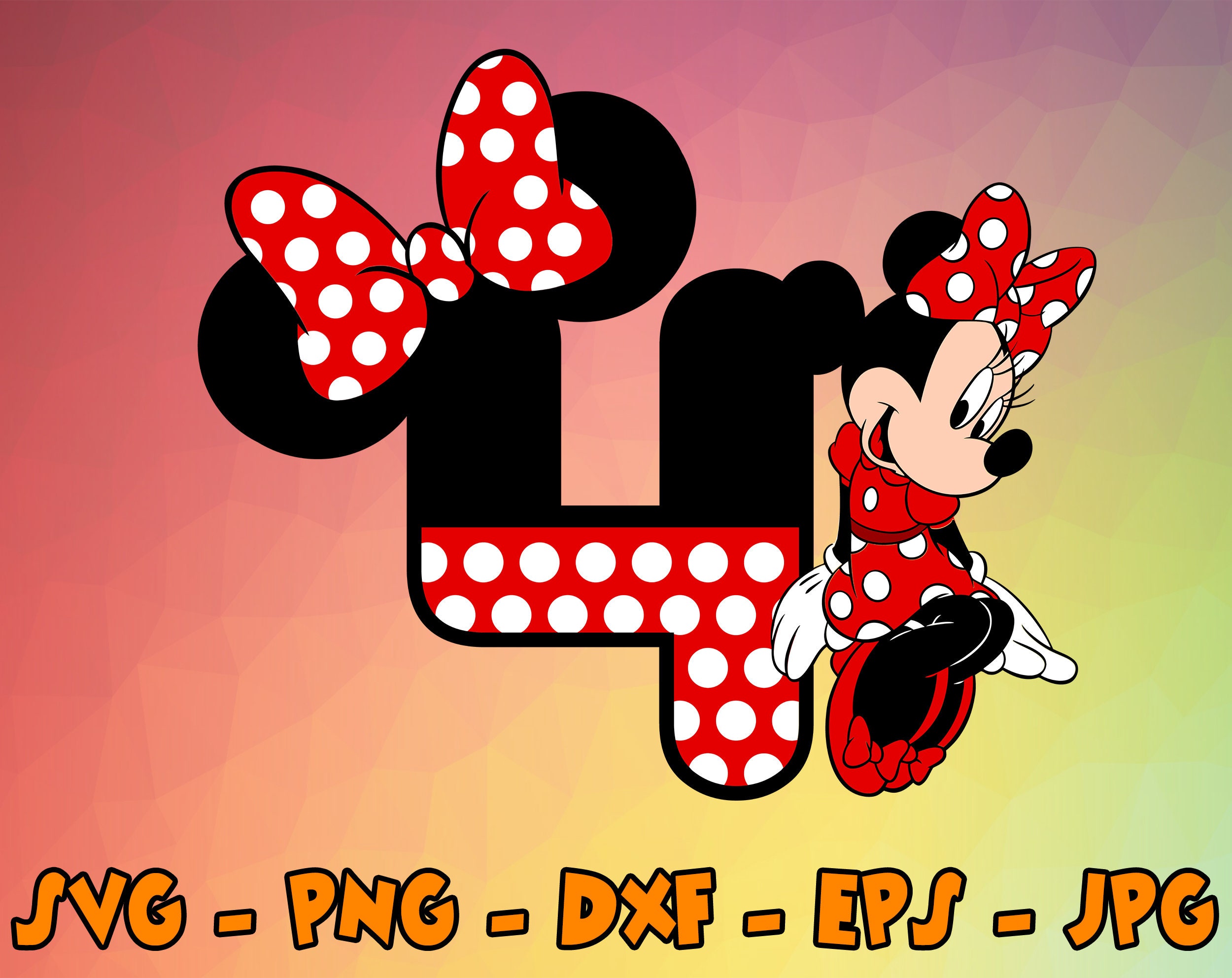 Birthday Minnie Mouse Svg Cupcake Toppers Cupcake Pick 4th Etsy UK