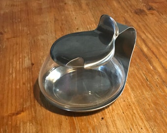 mustard pot Senftopf 2 pieces design Kurt Radke retro vintage WMF cromargan mid century