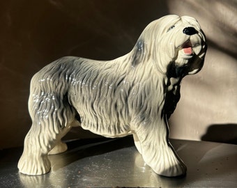Coopercraft Old English sheep dog porcelain dog Bobtail English sheepdog