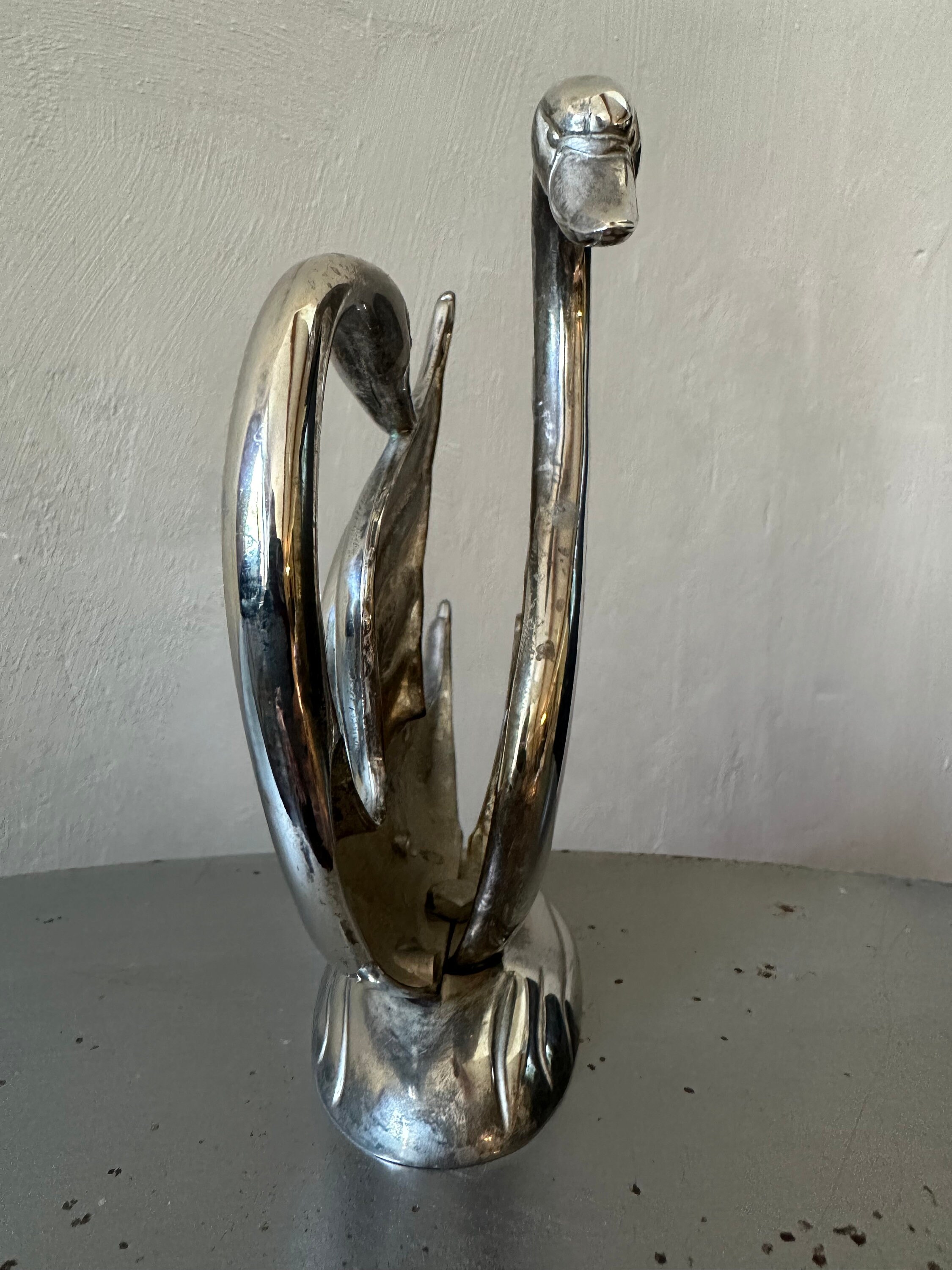 Serviettenhalter Aus Metall In Schwanenform – 2-teiliges Set In Antikgold, Handarbeit Für Den Esstisch (10x6x10 Cm)
