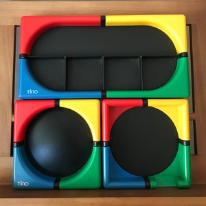 Vintage Schreibtisch Set Tino TTdesign Wella Production Ettore Sottsass Milano 3 containers 80s Mondrian Primary colors vintage rare