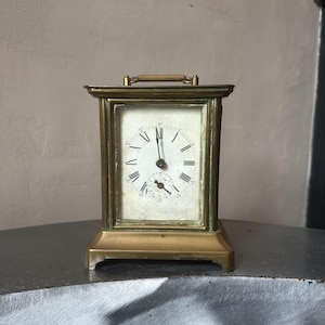 pendulette pour bricoleurs horloge ancien laiton cadran carton montre vintage objet décoration pendule déposé breveté grand prix horlogerie